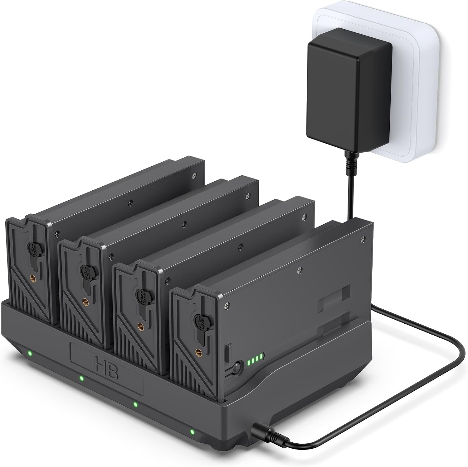 Lipo Battery Charger - 4-Pack Lipo Lithium Battery Set, 4-Slot