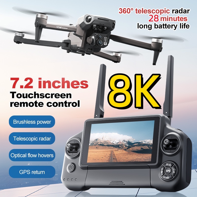8K 3 Axis Gimbal Brushless 7.2 - Drone Rc Gps recension och pris