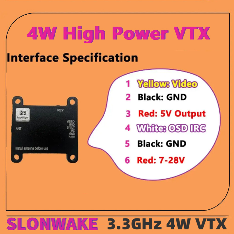 SLONWAKE FPV 3.3G 16CH 4000mW  - Drone Rc Remote Control recension och pris