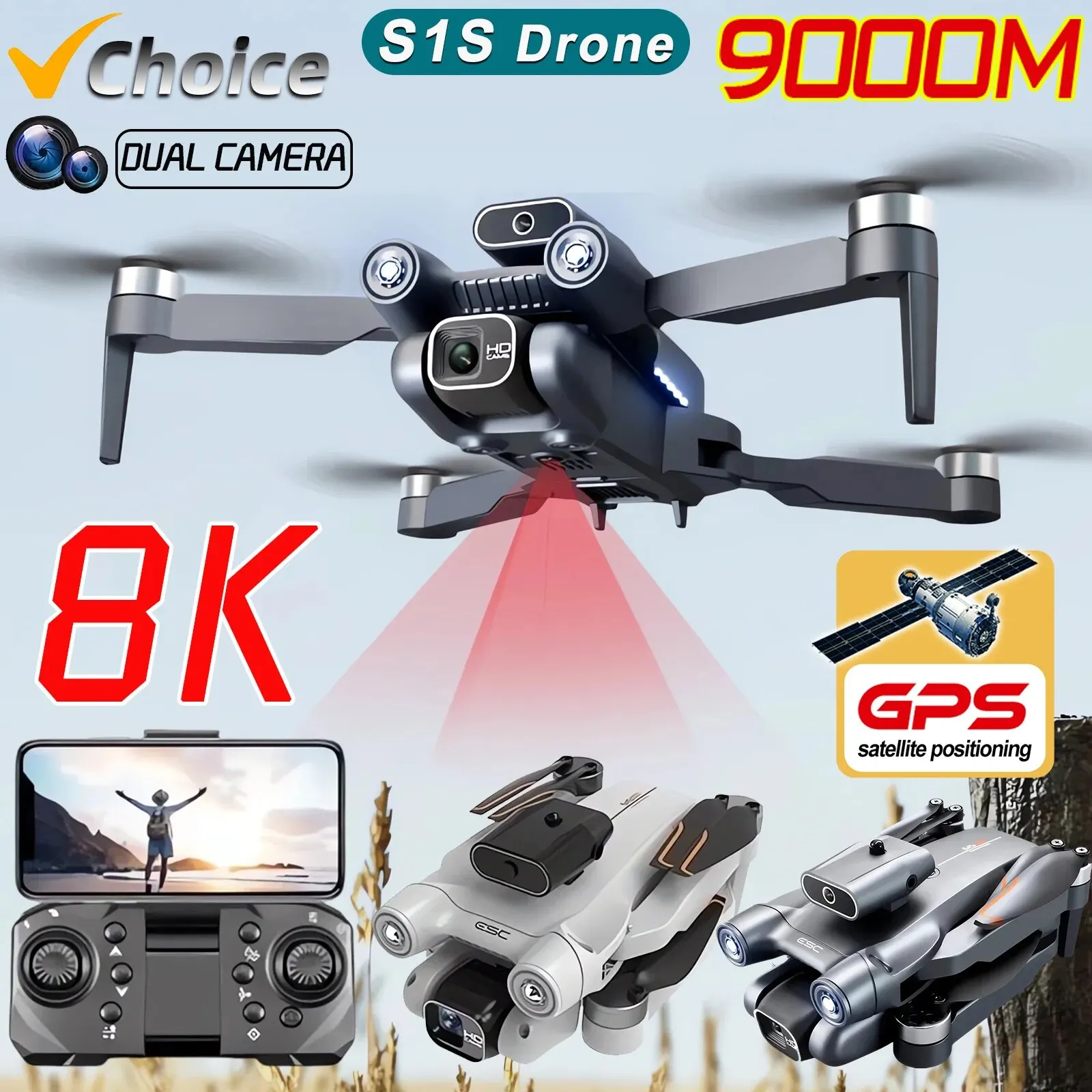 New S1S 5G GPS Drone Camera 8K - Drone Rc Gps recension och pris